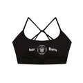 Strappy Criss Cross Yoga Sports Bra — Black